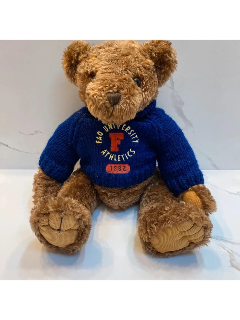 Vintage FAO Schwarz University Athletics Teddy Bear (BIN 1)